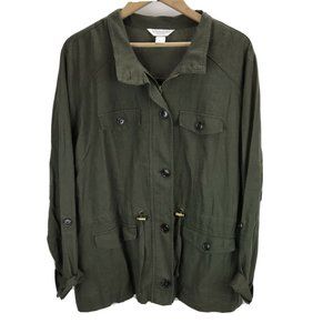 Christopher & Banks Women's Anorak Jacket P XL Lin